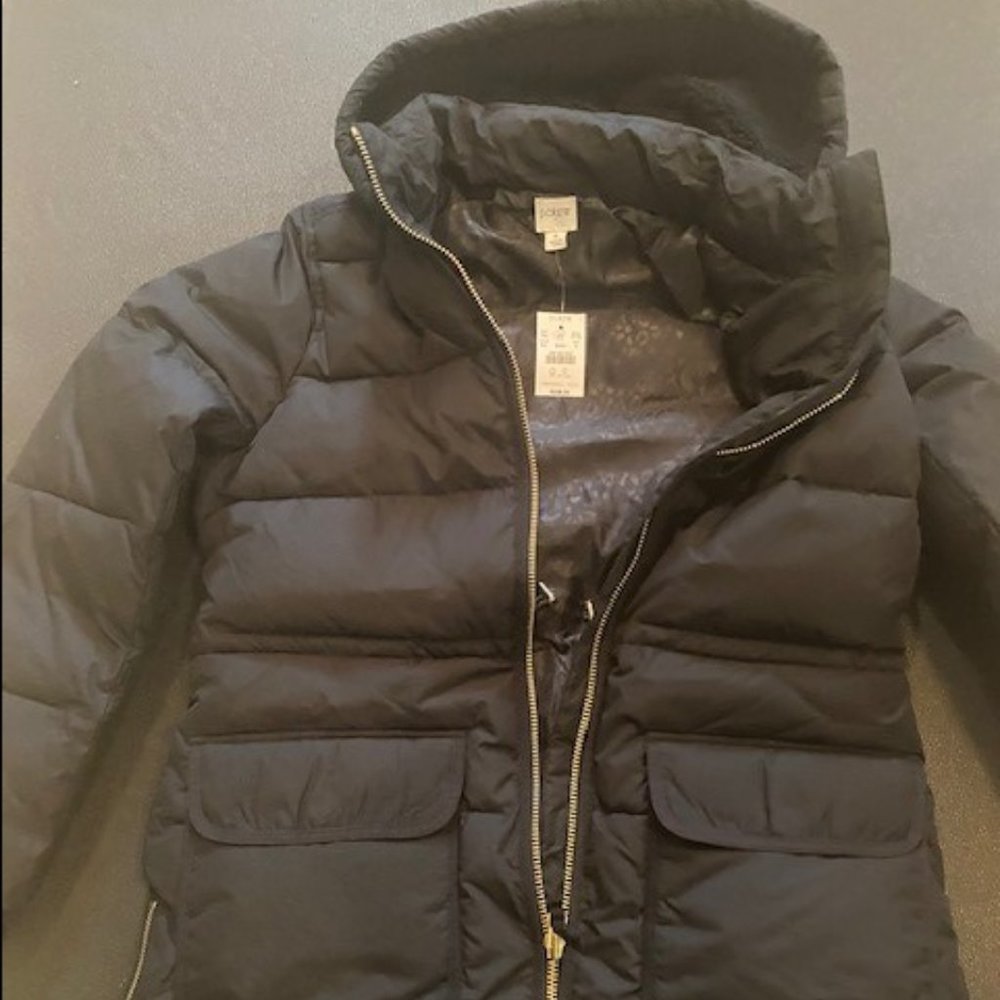 Jcrew Factory Womens Puffer Jacket Black NWT
